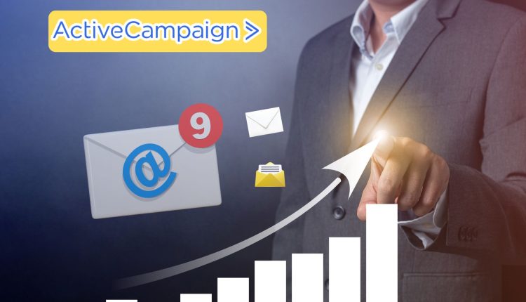 ActiveCampaign dashboard showing automated email workflows and customer segmentation tools